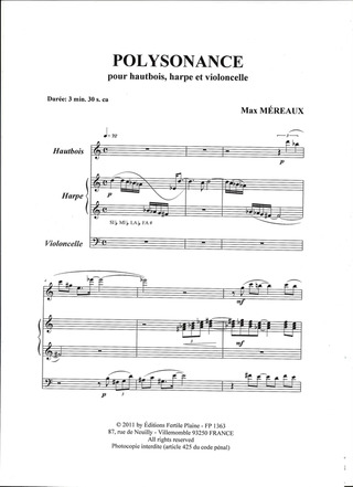 Polysonance (Hautbois, Harpe Violoncelle)
