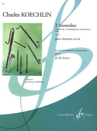 12 Monodies Pour Instruments A Vent Op. 213 2 Monodies Pour Clarinette Si Bemol