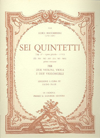6 Quintetti (G. 301-302-303-304-305-306)