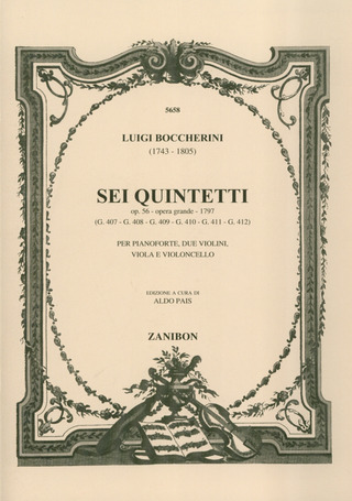 6 Quintetti (Op. 56 - Opera Grande - 1797) - Parti Staccat Per Pianoforte, Due Violini, Viola E Violoncello
