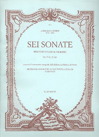 6 Sonate Op. V Per Fortepiano E Vno (Pais