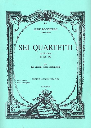 6 Quartetti Op. 8 (G 165/170) (Pais)