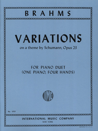 Variations On A Theme By Schumann Op. 23
