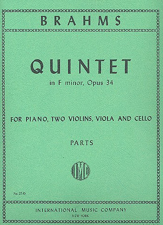 Quintet Fmin Op. 34 2Vln Vla Vc