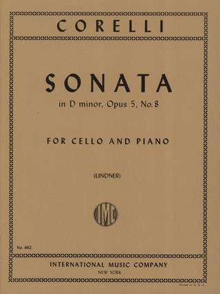 Sonata Dmin Op. 5/8 Vc Pft