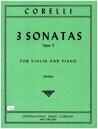3 Selected Sonatas Op. 5 Vln