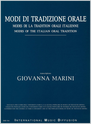 Modi Di Tradizione Orale / Modes De La Tradition Orale Italienne