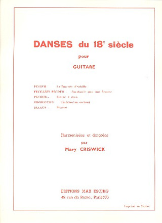 Danses 18 Siecle Guit