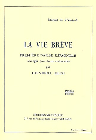 Vie Breve Danse N 1 12 Violoncelles Partition (Henrich Klug)