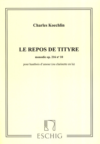 Repos De Tityre Op. 216 N 10 Hautbois D'Amour Ou Cl En La