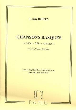 Chansons Basques Cht/Vl1/Vl2/Alto/Vlc Partition (Cocteau
