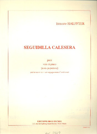 Seguilla Calesera Chant/Piano