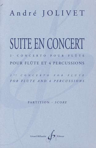 Suite En Concert 2ème Concerto Pour Flûte Et Percussion Partition