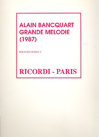 Grande Melodie 1987 Flûte Seule