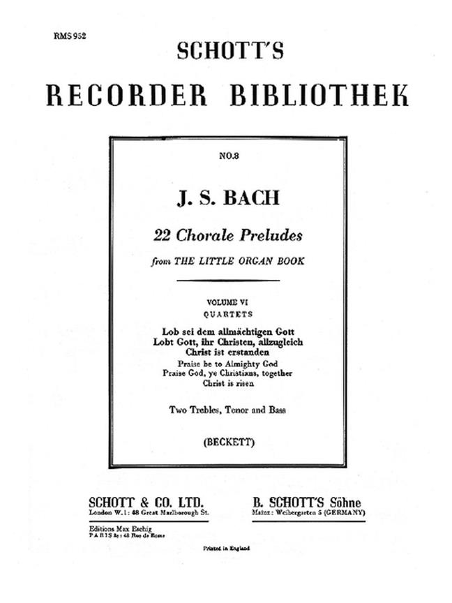 22 Chorale Preludes Vol.6