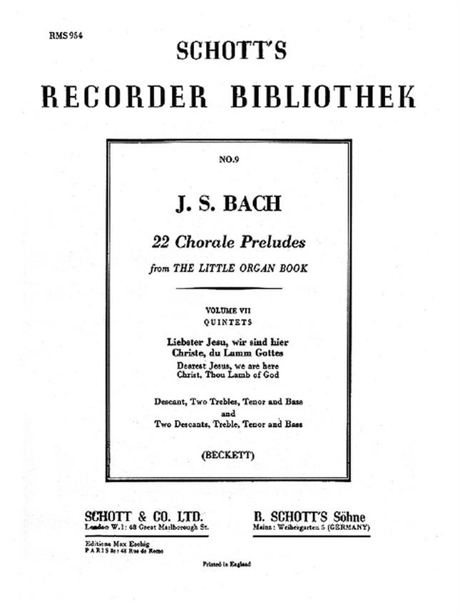 22 Chorale Preludes Vol.7