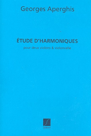 Etudes D'Harmoniques Partition