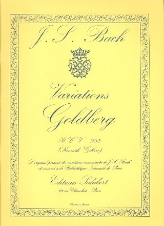 Variations Goldberg Bwv.988 (Gilbert) Piano Ou Clavecin