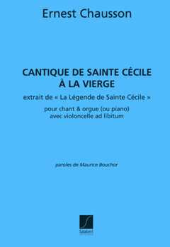 Cantique De Sainte Cecile Ext.Legende Chant/Piano