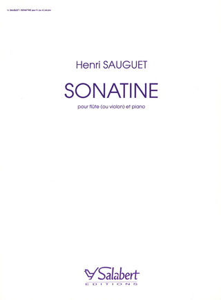 Sonatine Pour Flûte (Ou Violon) Et Piano