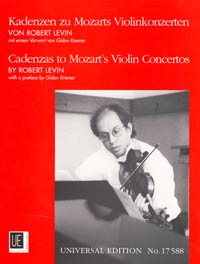 Cadenzas To Mozart's Violin Concertos Zu Kv 207 - 211 - 216 - 218 - 219