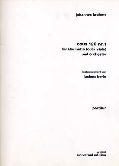 Brahms-Berio Op. 120 Score Op. 120/1