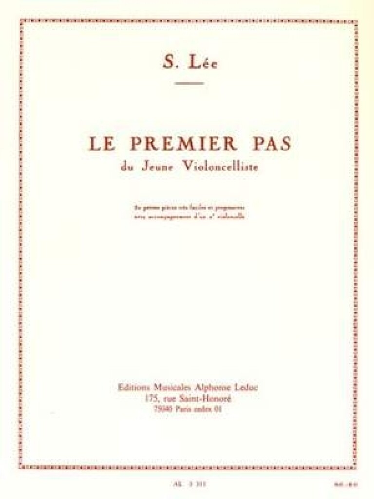 Premier Pas Du Jeune Violoncelliste Op. 101/