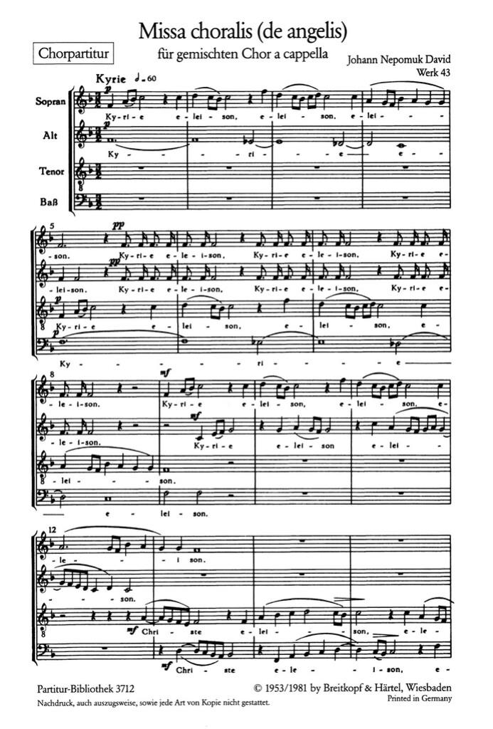 Missa Choralis (De Angelis) Wk43