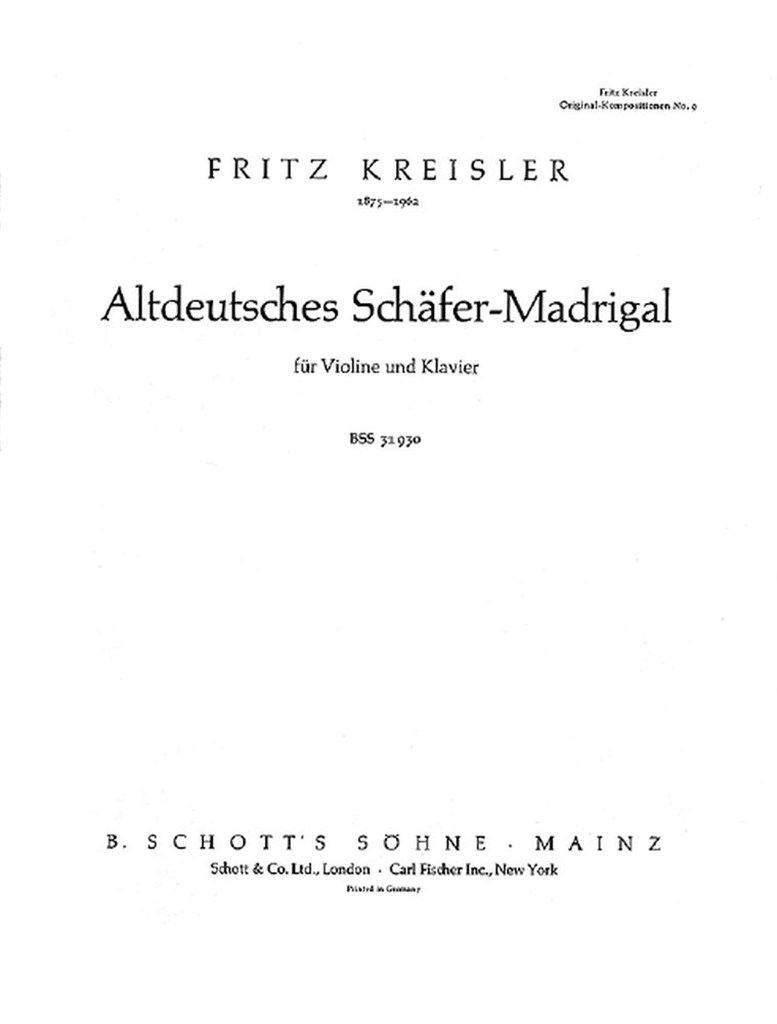 Altdeutsches Schäfer-Madrigal