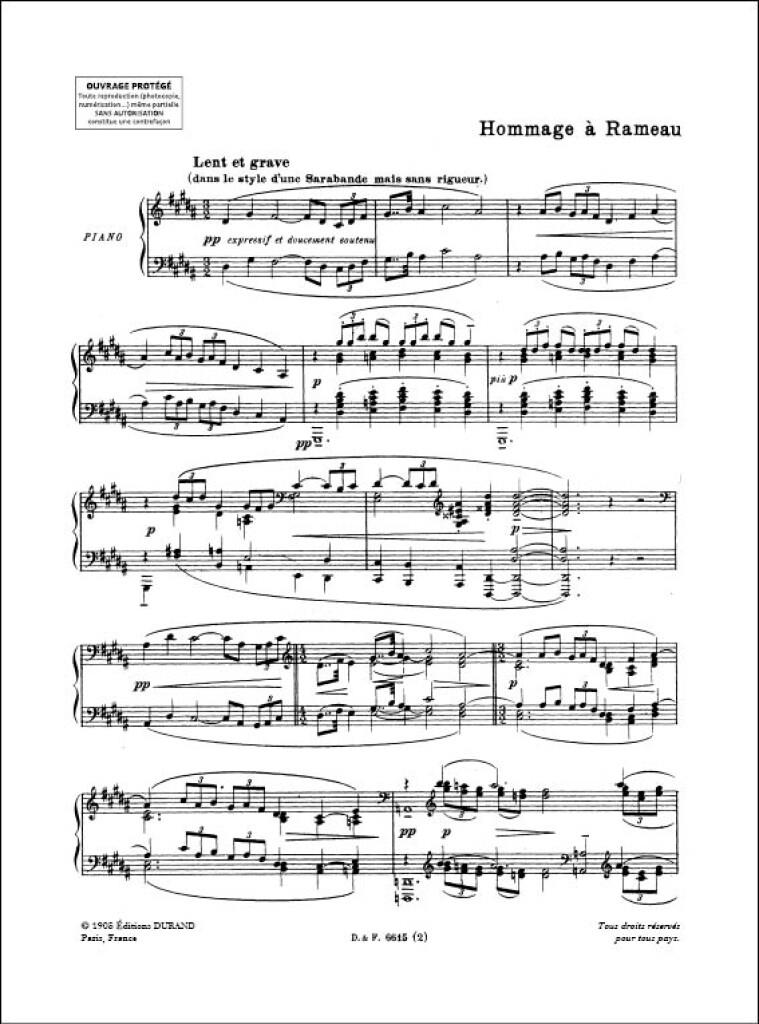 Hommage A Rameau Piano