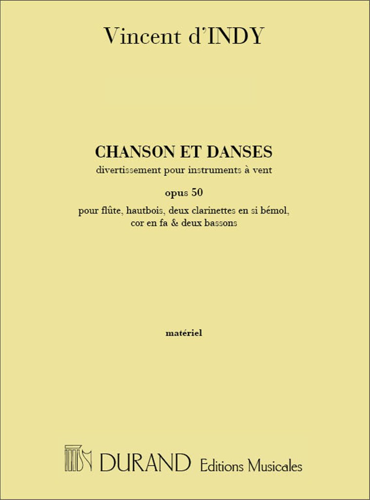 Chansons Et Danses Op. 50 Partitions (Fl/Hb/2 Cl/Cor/2Basson