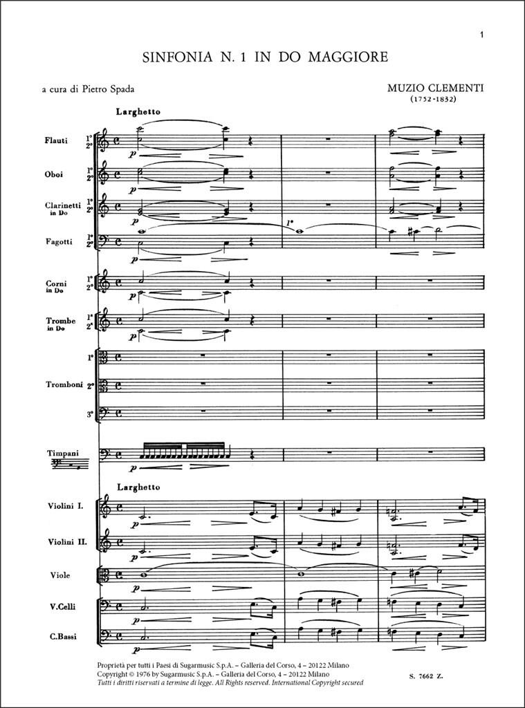 Sinfonia N01 En Do Majeur (CLEMENTI MUZIO)