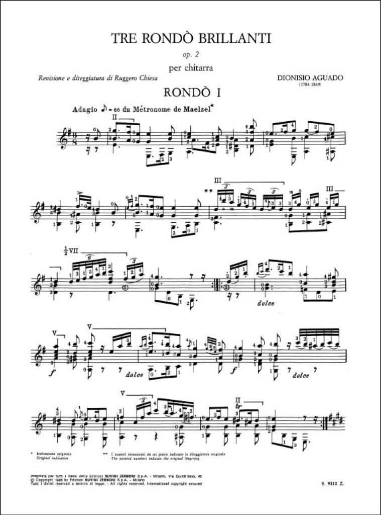 3 Rondo Brillanti Op. 2 (AGUADO / CHIESA)