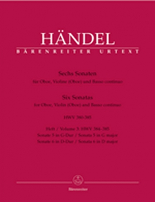 6 Sonaten Für Oboe, Violine (Oboe) Und Basso Continuo, Heft 3