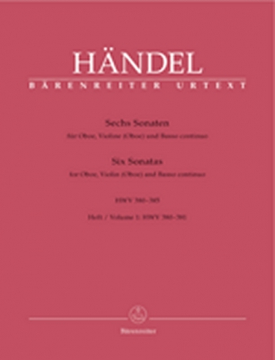 6 Sonaten Für Oboe, Violine (Oboe) Und Basso Continuo, Heft 1