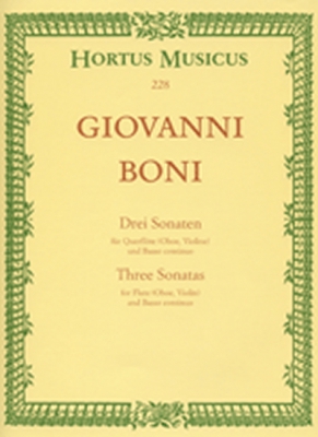3 Sonaten Für Querflöte (Oboe/Violine) Und Basso Continuo