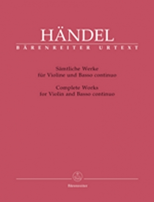 Sämtliche Werke Für Violine Und Basso Continuo