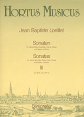 9 Sonaten Für Altblockflöte Und Basso Continuo. Heft 3