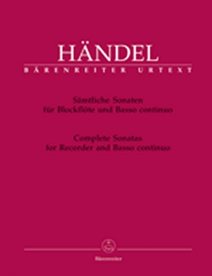 Sämtliche Sonaten Für Blockflöte Und Basso Continuo