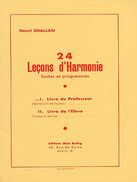 24 Lecons D'Harmonie Professeur - Faciles Et Progressives