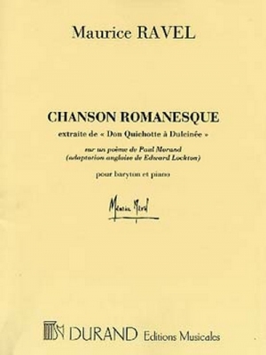 Chanson Romanesque (Ex De Don Quichotte A Dulcinee)