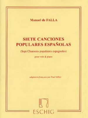 7 Canciones Populares Espanolas Pour Voix Et Piano (Voix Moyennes)