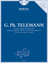 Sonata Twv 41:D 4 In D Minor / G. Ph. Teleman - Recorder And Basso Continuo