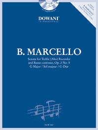 Sonata Op. 2 #5 In G Major / B. Marcello - Recorder And Basso Continuo