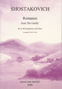 Romance From 'The Gadfly' - Shostakovich - Saxophone Mib Ou Sib Et Piano
