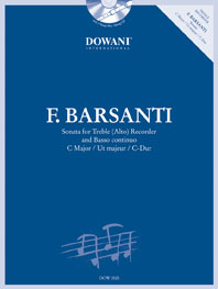Sonata In C Major /F. Barsanti - Recorder And Basso Continuo