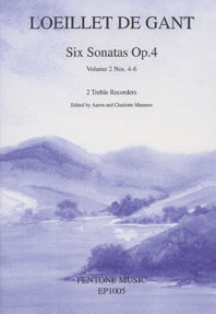 6 Sonatas Op. 4 No4-6 / Loeillet - Duos De Flûtes A Bec