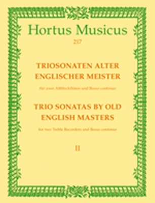 Triosonaten Alter Englischer Meister Für 2 Altblockflöten Und Basso Continuo. Heft 2
