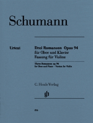 3 Romances For Oboe And Piano Op. 94 - Version For Violin And Piano