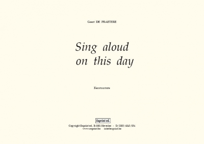 Kerstcantate 'sing Aloud On This Day' (Score)